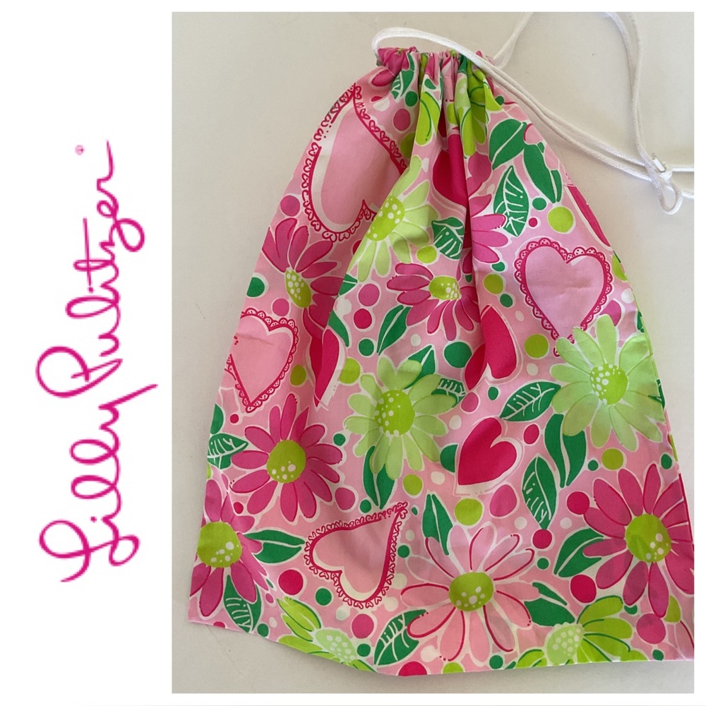 Lilly Pulitzer Lucky In Love Floral Drawstring Bag